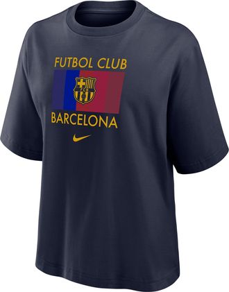 Nike Barcelona Club Nike Womens NWSL Boxy T-Shirt in Blue | W11942P110FCBC-NVY