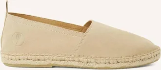 Frescobol Carioca Mens Helio Suede Espadrille In Sand