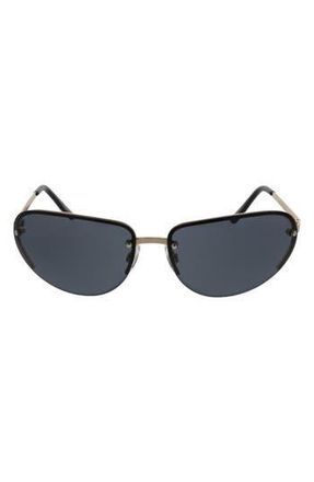 BCBGeneration 62mm Rimless Racer Wrap Sunglasses in Gold/Smoke at Nordstrom Rack