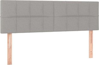 vidaXL Cabecero Con Led De Tela Gris Claro 144x5x78/88 Cm Vidaxl