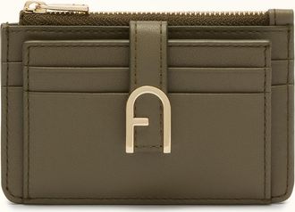 Furla Flow Porta Carte Di Credito Sage Verde Pelle Di Vitello Claris Lux Donna