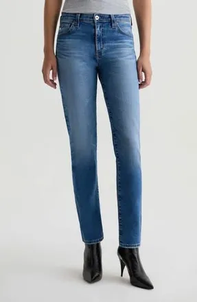AG - Adriano Goldschmied Mari Mid Rise Slim Straight Leg Jeans in Tinseltown at Nordstrom Rack, Size 24