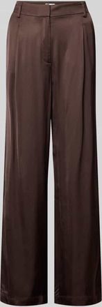 Jake*s Wide Leg Hose aus Viskose in Dunkelbraun, Gr&ouml;&szlig;e 34