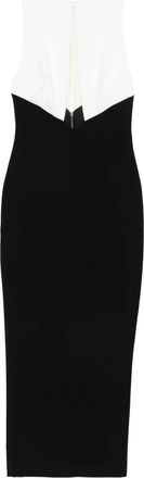 CHB Christian Boaro two-tone sleeveless midi dress - Black