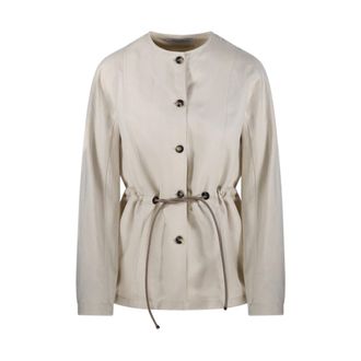 Max Mara Light Jackets, female, Beige, Size: XS Carezza Jacket