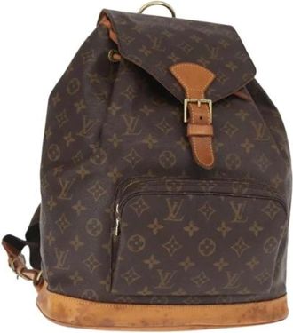 Louis Vuitton Pre-owned Backpacks, female, Brown, Size: ONE SIZE Pre-owned Vintage Canvas Backpack