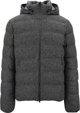 Herno Resort Down Jacket - Heren - Gewatteerde jassen - Grijs - XL - Wol - Jassen