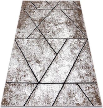 RugsX Rugsx - Alfombra Moderna Cozy 8872 Wall, Geom&eacute;trico, Triangulos - Structural Dos Niveles De Vell&oacute;n Marr&oacute;n Brown 80x150 Cm