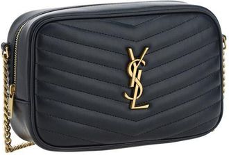 Saint Laurent Womens Black Calf Leather Bos Taurus Shoulder Bag