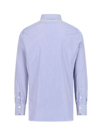 Finamore Mens Shirts Blue Cotton