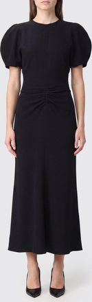 Victoria Beckham Abito midi Bela in viscosa con maniche a palloncino