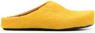 Marni Fussbet Sabot calf-hair slippers - men - Calf Leather/Calf Leather/Rubber - 45 - Yellow
