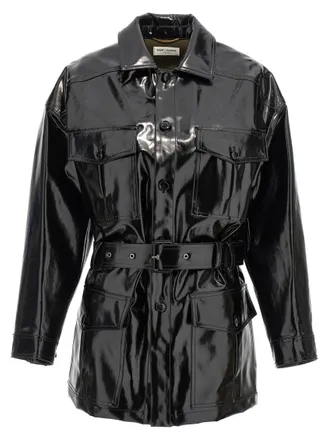 Saint Laurent Black Sahariana Jacket