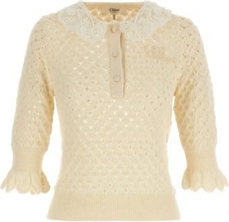 Chlo&eacute; Womens Pointelle Knit
