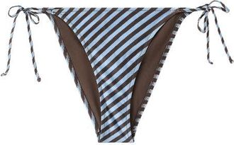 Mango Classic Stripe Bikini Bottoms in Sky Blue at Nordstrom, Size X-Small