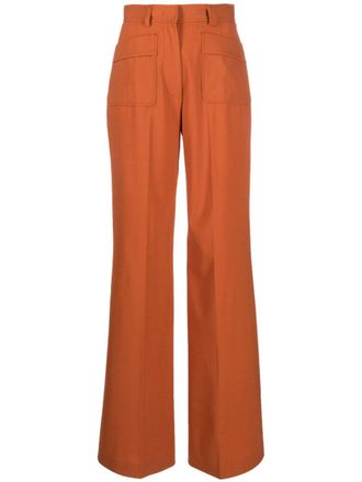 Fay Pantaloni a palazzo con pieghe - Arancione