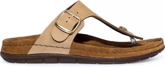Rohde Leren Sandaal voor Dames - Beige - Dames - Slippers - Beige - 35 EU - Leer - Schoenen