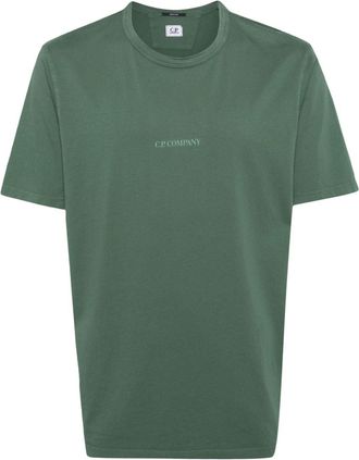C.P. Company logo-print cotton T-shirt - men - Cotton - 3XL - Green