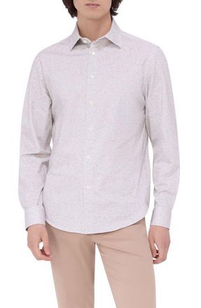 Bugatchi James OoohCotton Heathered Button-Up Shirt in Cinnamon at Nordstrom, Size Xxx-Large