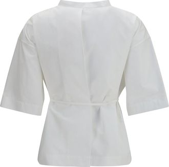 Calvin Klein Womens Lynn Shirt Off White Cotton