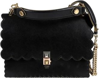 Fendi Pre-owned Shoulder Bags, female, Black, Size: ONE SIZE Pre-owned Can I Medium Tote Shoulder Bag