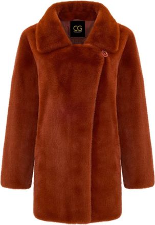 Cesare Gaspari Cappotto Classico in Tessuto Tecnico - - Jackets - Donna - Arancione - L