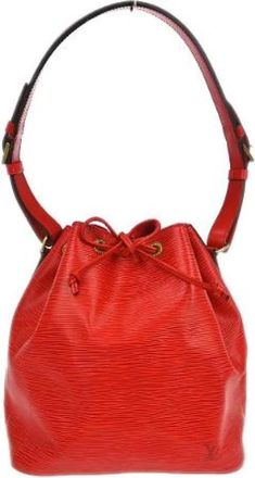 Louis Vuitton Pre-owned Bucket Bags, female, Red, Size: ONE SIZE Pre-owned Petit Noe Handbag