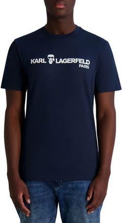 Karl Lagerfeld Core Logo Graphic T-Shirt in Navy at Nordstrom Rack, Size Xx-Large