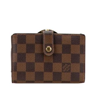 Louis Vuitton Pre-owned Wallets, female, Brown, Size: ONE SIZE Pre-owned Portefeuille Viennois Damier Wallet