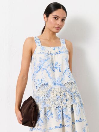 Fat Face FatFace Fifi Ivory Vintage Bloom Regular Cami Blouse