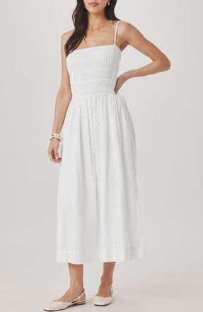 Splendid Kenzie Eyelet Sleeveless Maxi Dress in White at Nordstrom, Size X-Large