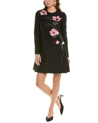 Valentino Wool & Silk-Blend Shift Dress