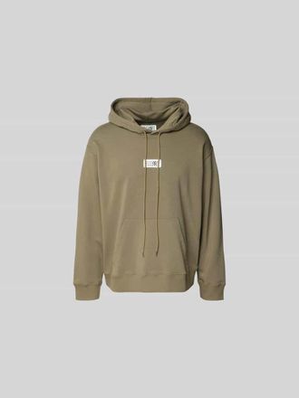 Maison Margiela Hoodie mit Label-Detail in Beige, Gr&ouml;&szlig;e L