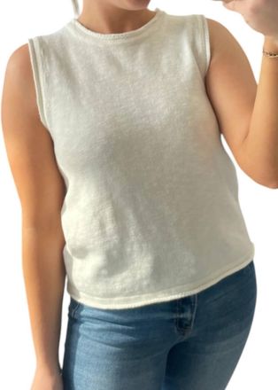 Wishlist Sweater Tank Top In Off White