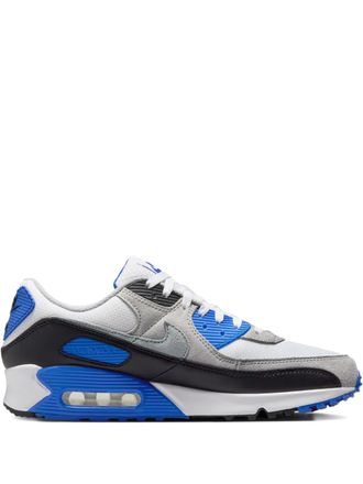 Nike Air Max 90 Hyper Royal sneakers - men - Fabric/Calf Leather/Rubber/Fabric - 11.5 - Grey