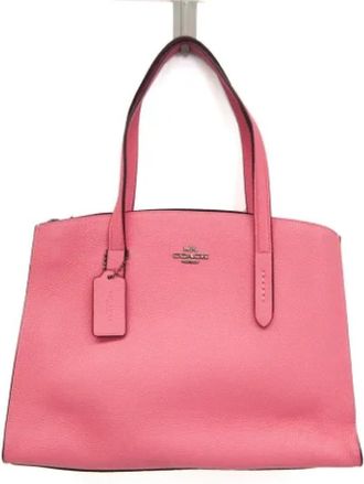 Coach Tweedehands leren schoudertassen - Dames - Vintage Handtas - Roze - ONE Size - Vintage