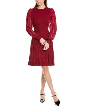 Nanette Lepore Chiffon Sleeve Sweaterdress
