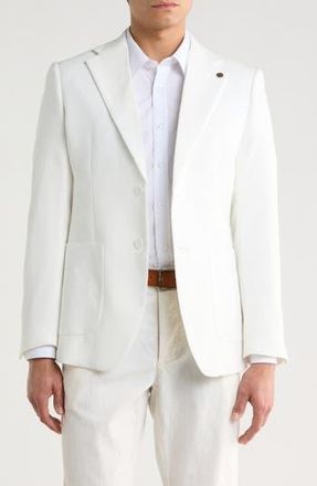 T.R. Premium Slim Fit Cotton Blend Blazer in White at Nordstrom Rack, Size X-Large