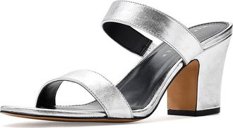 Marc Fisher Jessey Womens Dress Sandals Silver Leather : 8.5 M