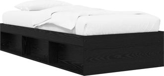 vidaXL Estructura De Cama Con Almacenamiento Roble Negro 80 X 200 Cm Vidaxl
