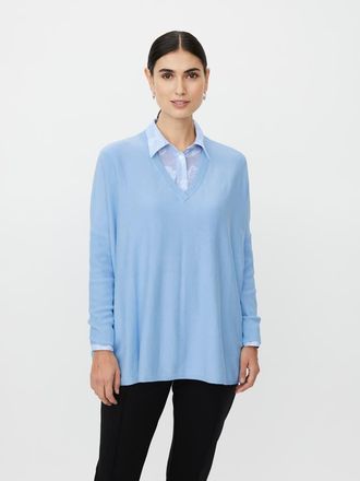 Masai MaFronia V-Neck Relaxed Fit Sweater in Placid Blue at Nordstrom, Size Xx-Large