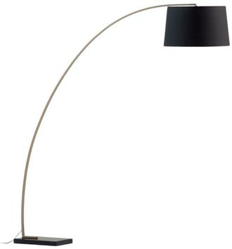 K Home Design Bogenlampe Jule mit Marmorsockel - Schwarz/Messing