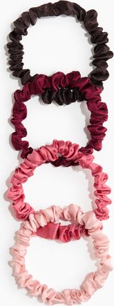 H&M 4er-Pack Scrunchies aus Seide - Red