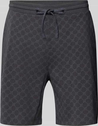 Joop Shorts aus Baumwolle mit Logo-Muster in BLACK, Gr&ouml;&szlig;e XXL