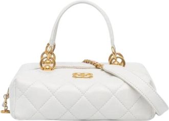 Chanel Pre-owned Quilted Satchel - Dames - Vintage Handtas - Wit - ONE Size - Leer - Vintage