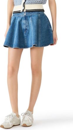 Steve Madden Lilliany Denim Miniskirt in Aruba Blue at Nordstrom, Size 24
