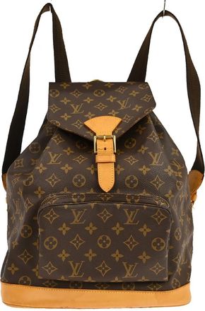 Louis Vuitton Montsouris Monogram Canvas Brown Canvas Backpack Bag (Pre-Owned)