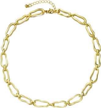 Adornia Adornia Plated Organic Link Necklace