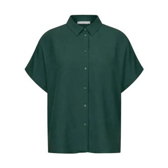 By-Bar Amsterdam Barley Viscose Blouse - Dames - Blouses & Shirts - Groen - Maat: L Viscose