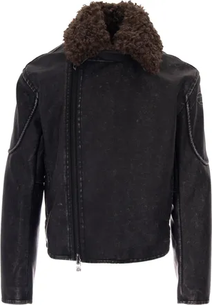 Diesel Black Alex Polyurethane Jacket